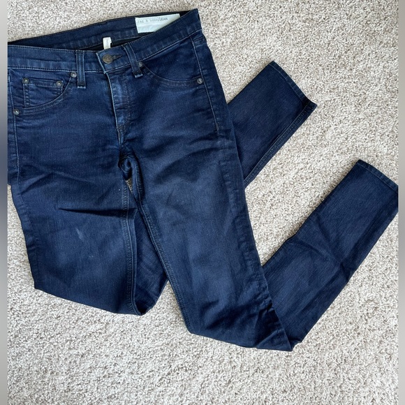 RAG & BONE JEANS - Women's Blue Jeans The Legging in Midnight Wash - Picture 1 of 4